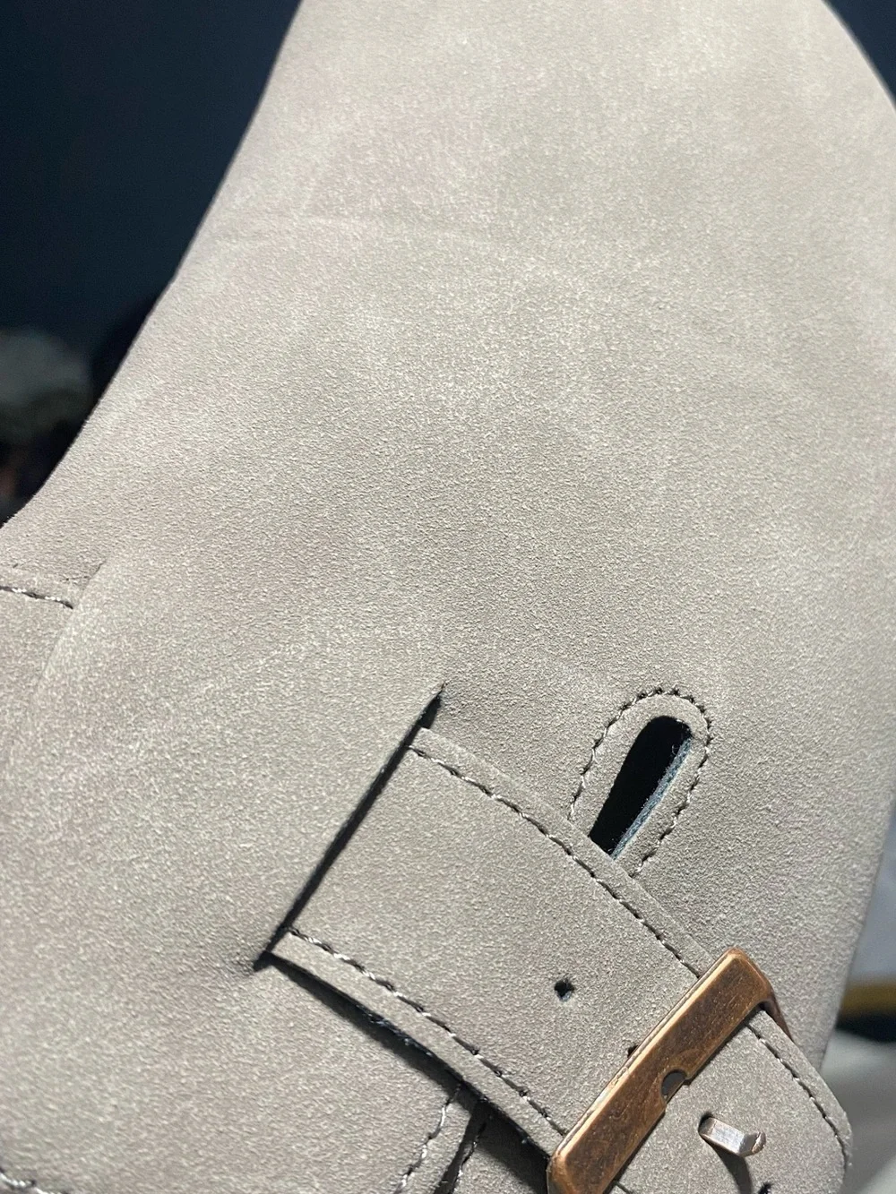 Men’s Comfort Clogs | Grey Suede Mule Sandals | EU Size 44 (US ~11)